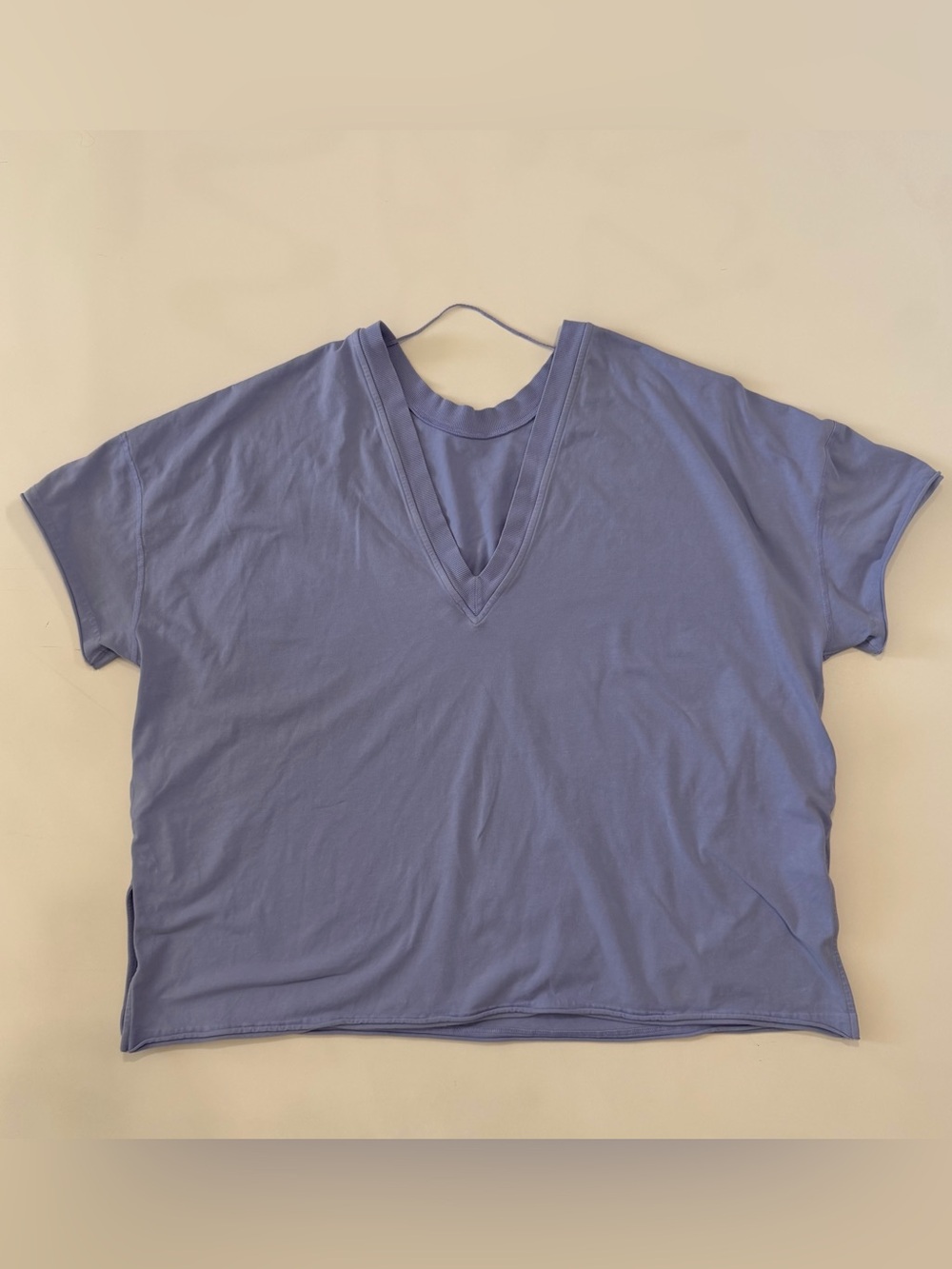 Free People Movement Blue Short Sleeve Crewneck Tee Pockets Size Medium - Picture 11 of 11